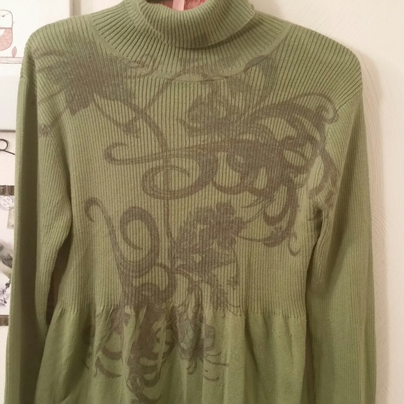 One World turtleneck dress/ tunic /top, M - Picture 3 of 5